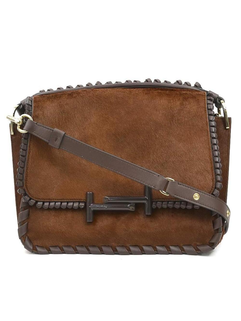 Auth Tod’S Shoulder Bag Brown Pony #338021T49B